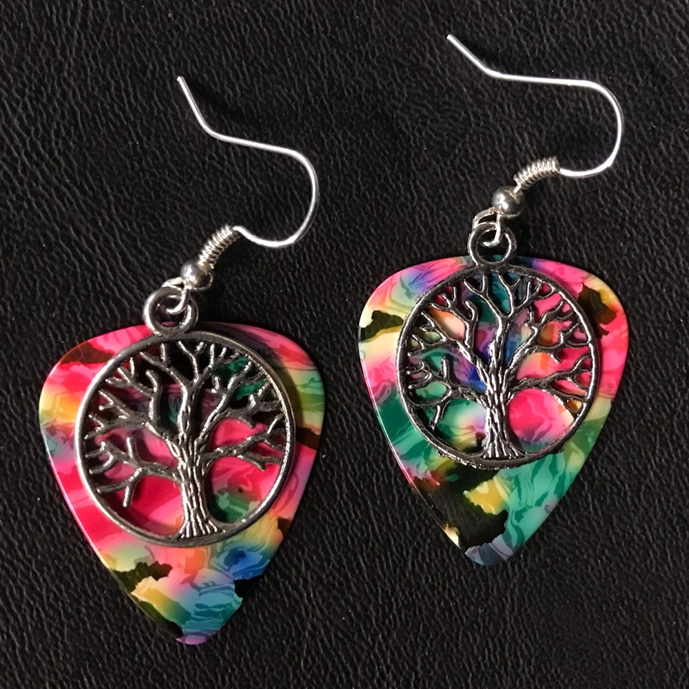 Tree Of Life Guitar Pick Earrings!